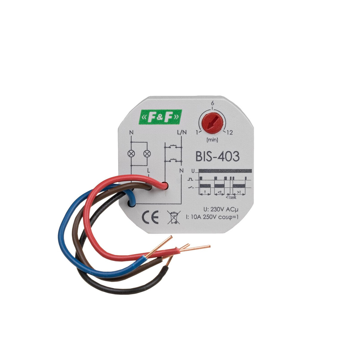 F&F BIS-403 Stromstoßrelais 230V AC 10A 1 Schliesser Unterputzdose F&F BIS-403 Stromstoßrelais 230V AC 10A 1 Schliesser Unterputzdose von F&F