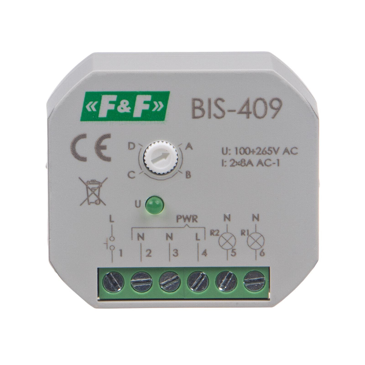 F&F BIS-409 Impulsrelais 230V AC 2x8A 2Schliesser Unterputzdose F&F BIS-409 Impulsrelais 230V AC 2x8A 2Schliesser Unterputzdose von F&F