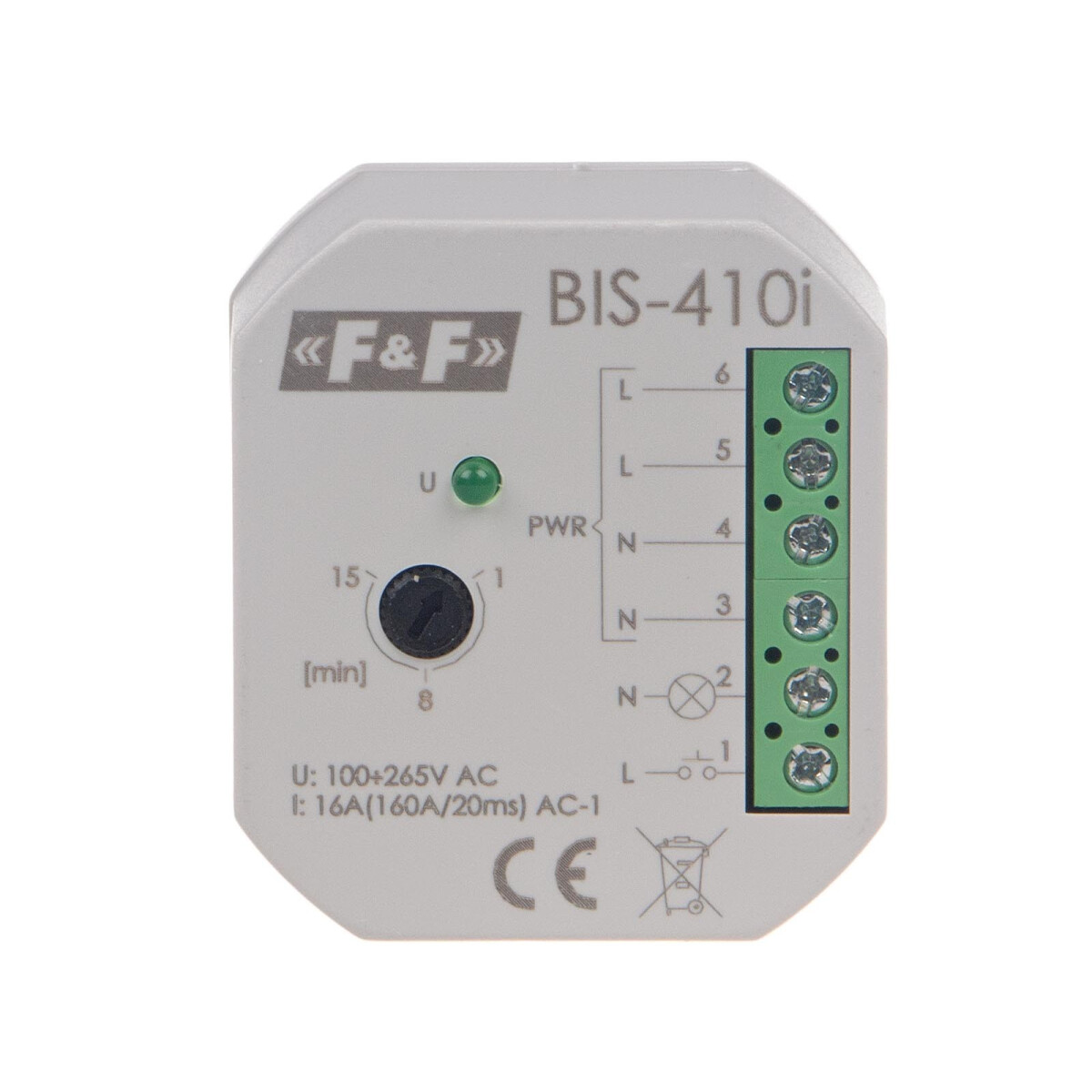 F&F BIS-410-LED Stromstoßrelais 230V AC 16A 1Schliesser fuer LED Beleuchtung F&F BIS-410-LED Stromstoßrelais 230V AC 16A 1Schliesser fuer LED Beleuchtung von F&F