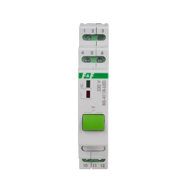 F&F BIS-411B-LED Stromstoßrelais 230V AC 16A 1Schliesser fuer LED Lampen von F&F