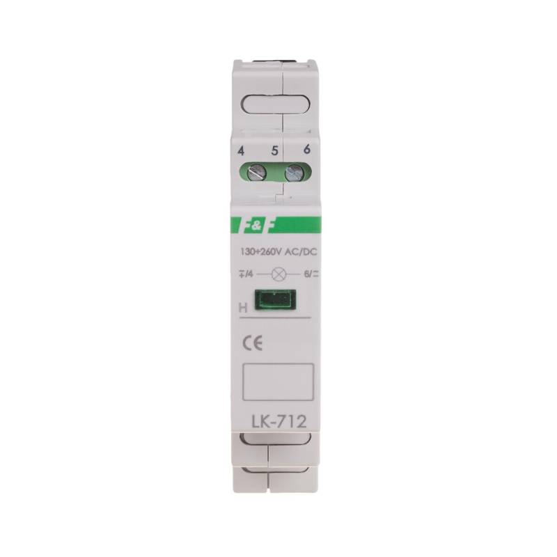 F&F LK-712R Signallampe, Phasenkontrolle Rot 5-10 V AC/DC Eine Phase für Hutschiene von F&F