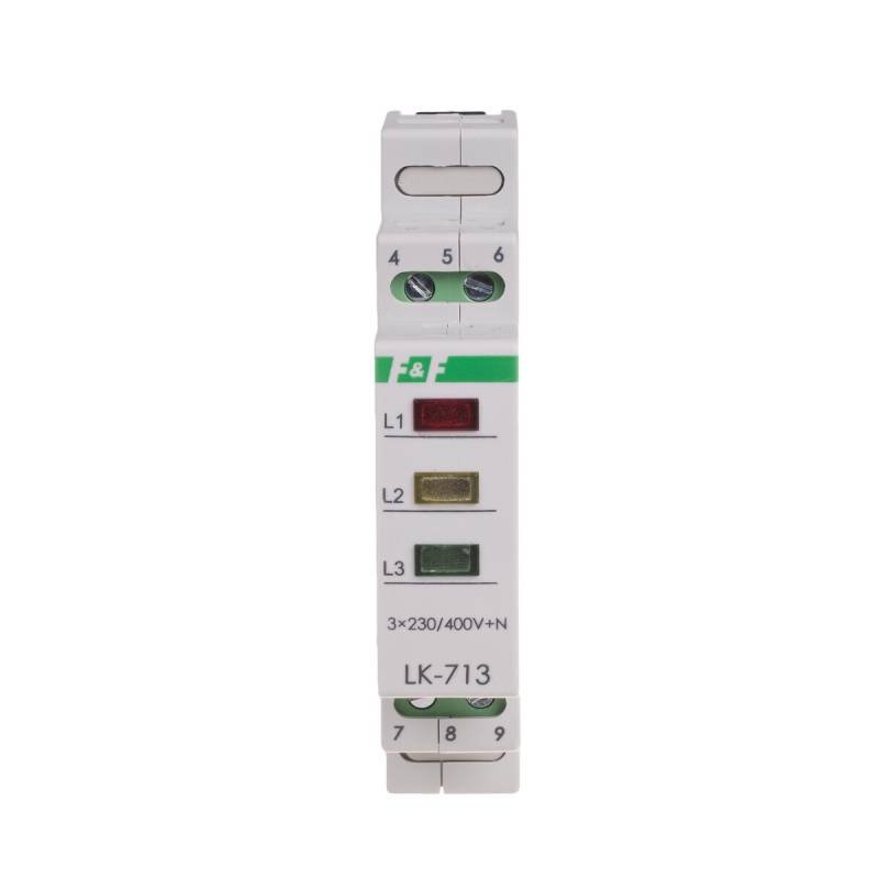 F&F LK-713K Signallampe, Phasenkontrolle Gelb Rot Grün Drei Phasen für Hutschiene von F&F
