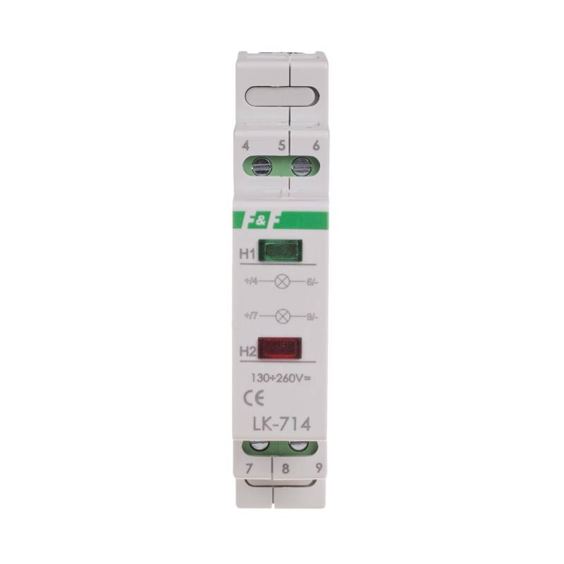 F&F LK-714 Signallampe, Phasenkontrolle Grün Rot 30-130 V AC/DC für Hutschiene von F&F