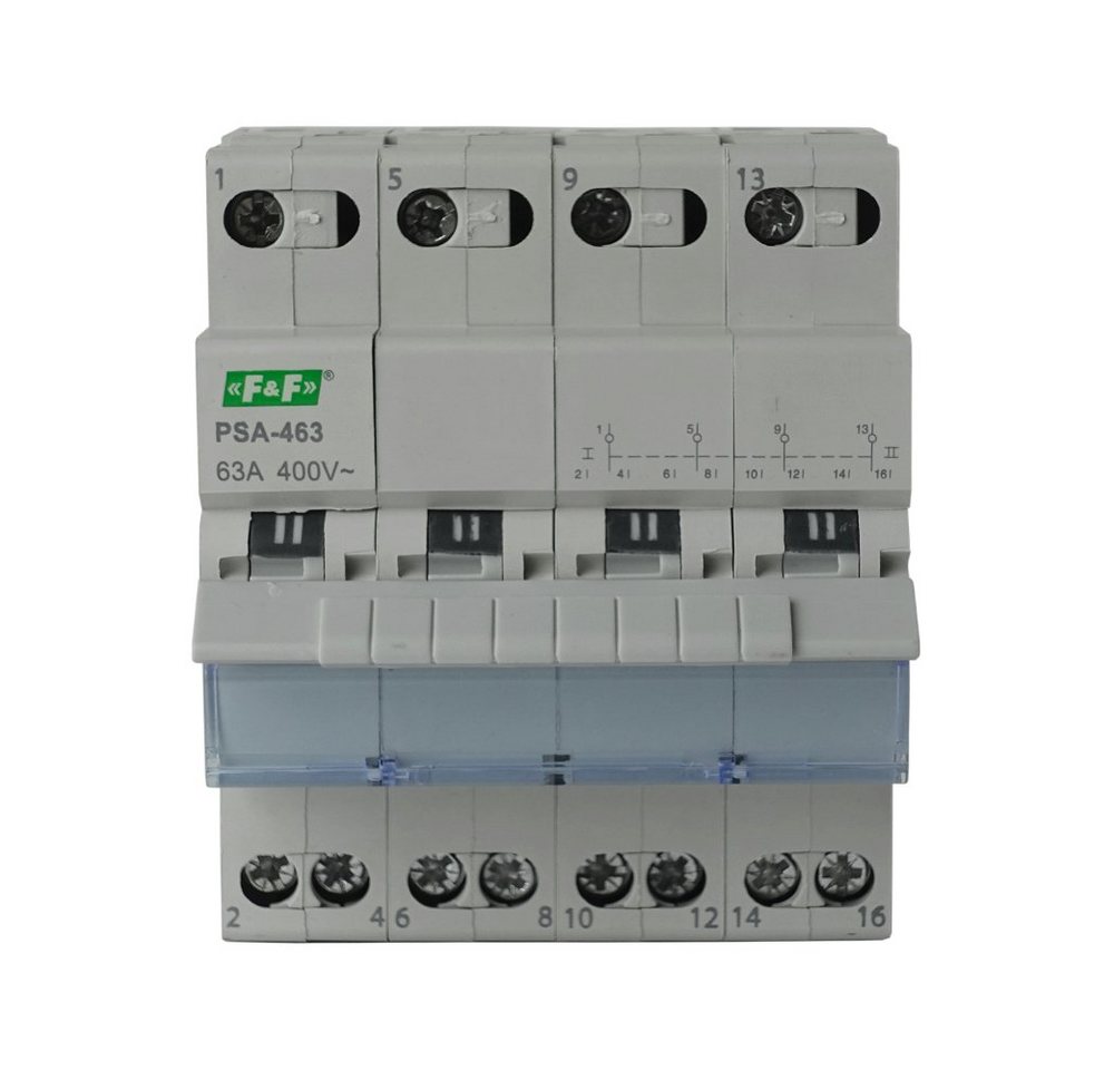 F&F Netzumschalter Umschalter Netz Aggregat 1-0-2 63A 4-polig PSA-463 Netzteil von F&F