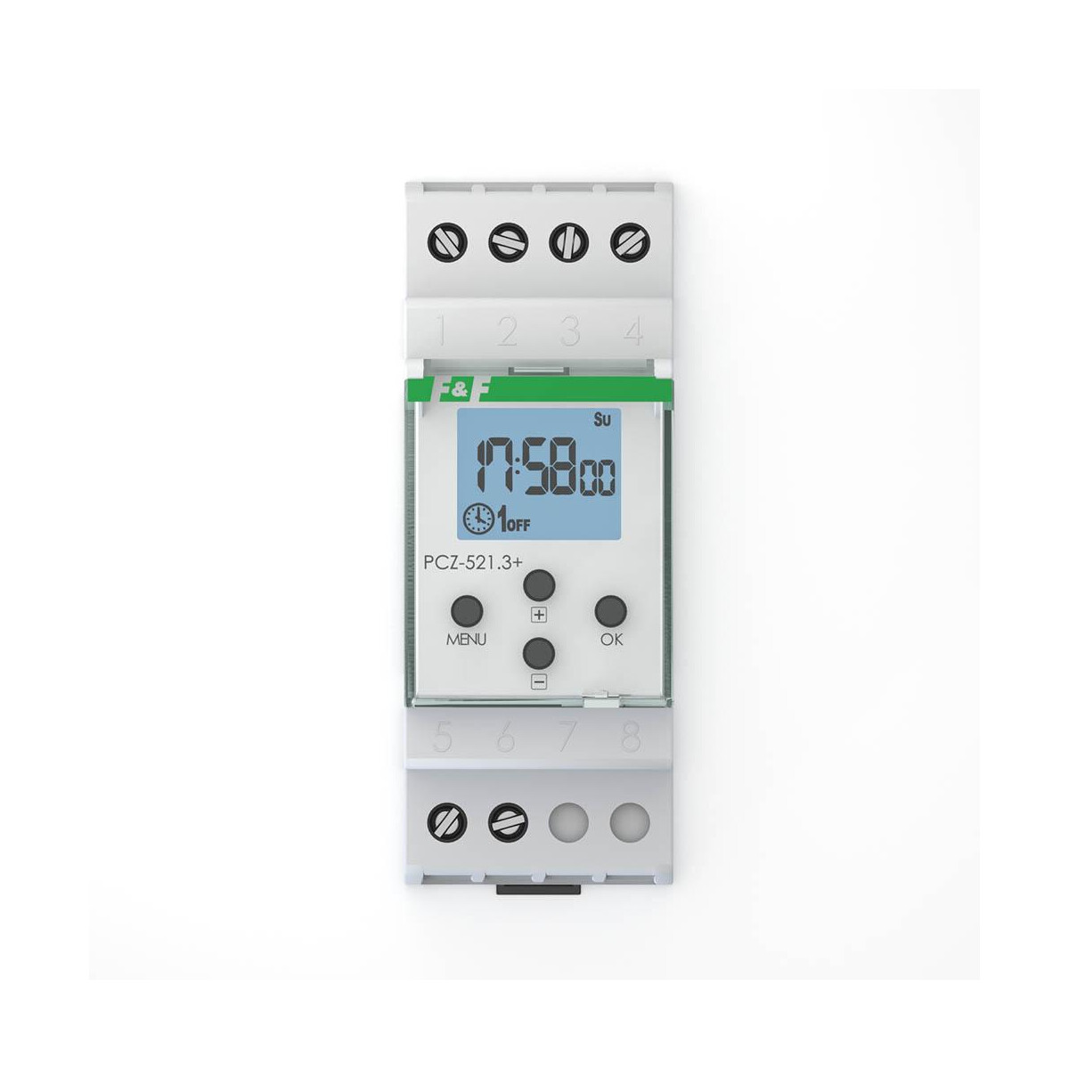 F&F PCZ-521.3 PLUS Programmierbare digitale Zeitschaltuhr 24V bis 265V AC/DC F&F PCZ-521.3 PLUS Programmierbare digitale Zeitschaltuhr 24V bis 265V AC/DC von F&F