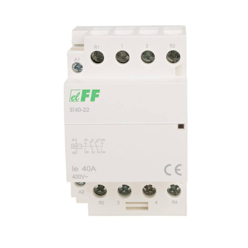 F&F ST40-22 Modularer Installationsschütz 230V AC 40A 2 Schliesser + 2 Öffner von F&F