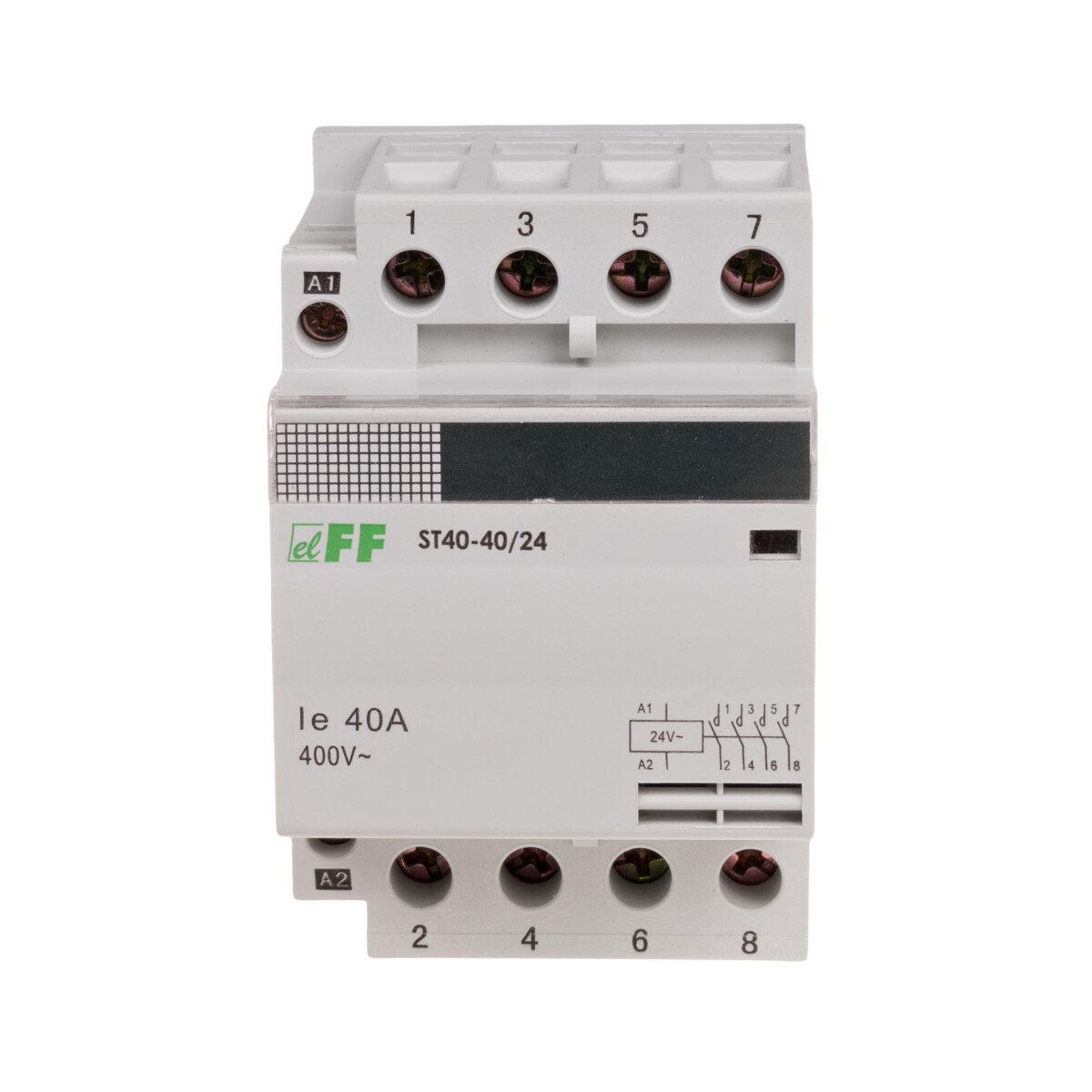 F&F ST40-40 24V Modularer Installationsschütz 24V AC 40A 4 Schliesser F&F ST40-40 24V Modularer Installationsschütz 24V AC 40A 4 Schliesser von F&F