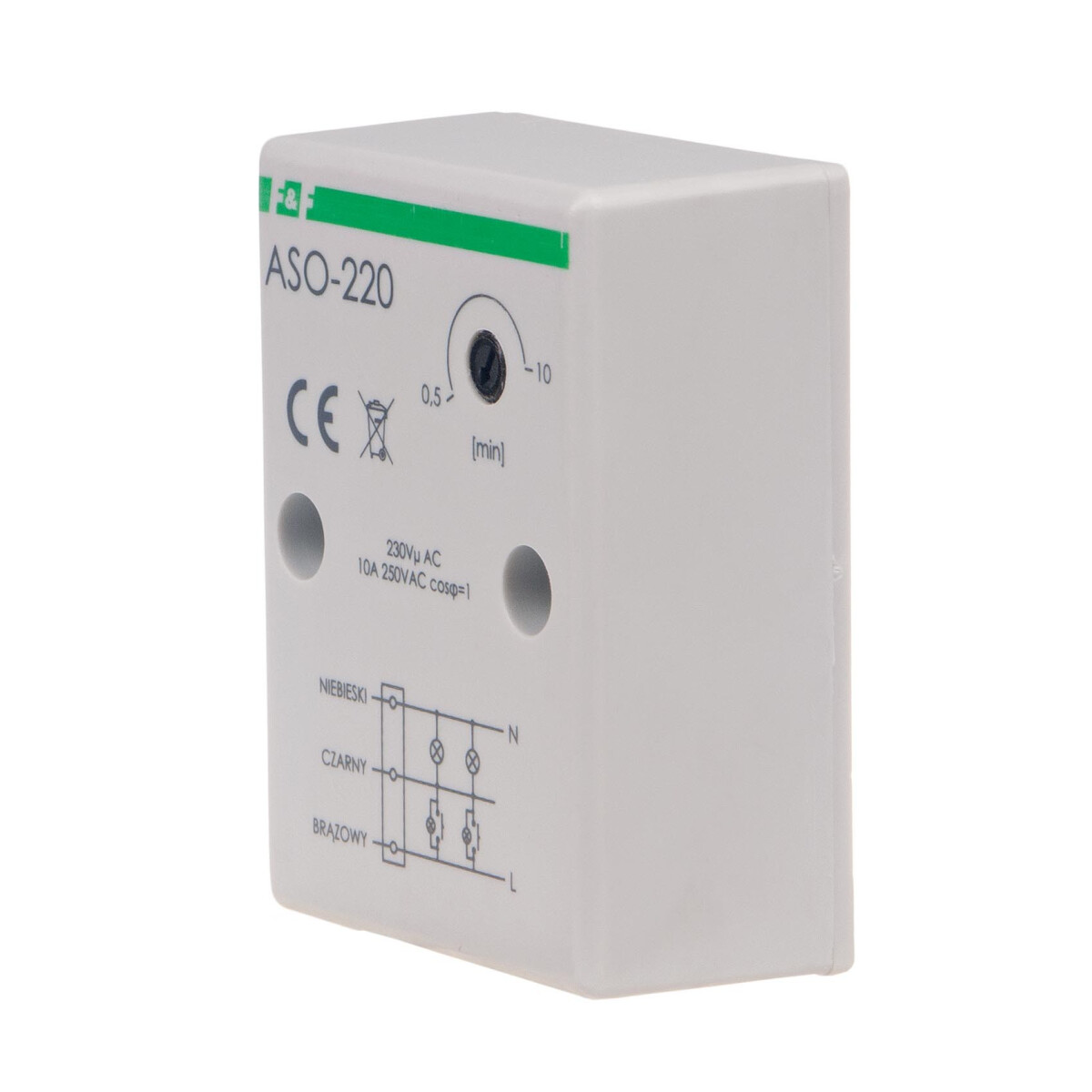 F&F Treppenlichtzeitschaltuhr ASO-220 230V AC Mit Kabelanschluss. 10 A F&F Treppenlichtzeitschaltuhr ASO-220 230V AC Mit Kabelanschluss. 10 A von F&F