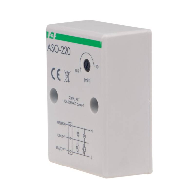 F&F Treppenlichtzeitschaltuhr ASO-220 230V AC Mit Kabelanschluss. 10 A von F&F