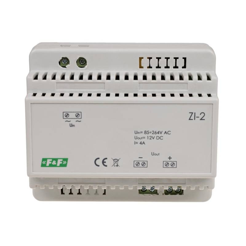 F&F ZI-2 Impulsnetzteil 50W 12V DC für Hutschiene von F&F