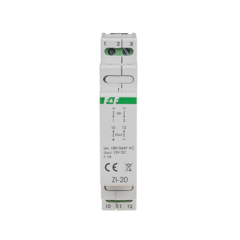 F&F ZI-20 Impulsnetzteil 12W 12V DC für Hutschiene von F&F