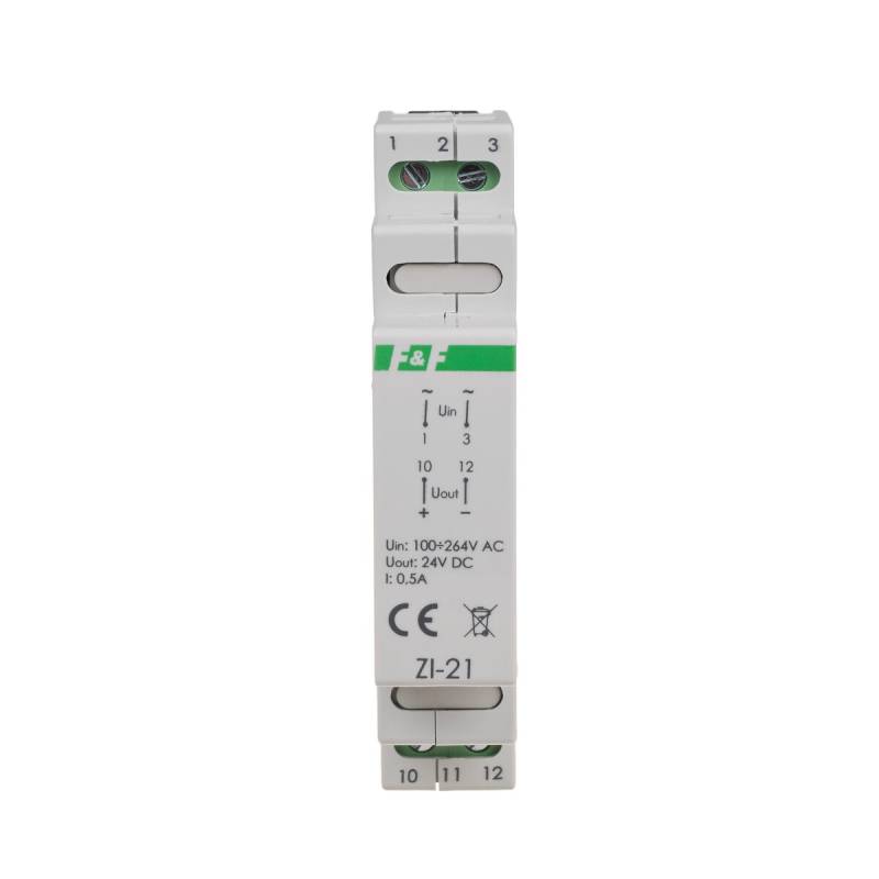 F&F ZI-21 Impulsnetzteil 12W 24V DC für Hutschiene von F&F