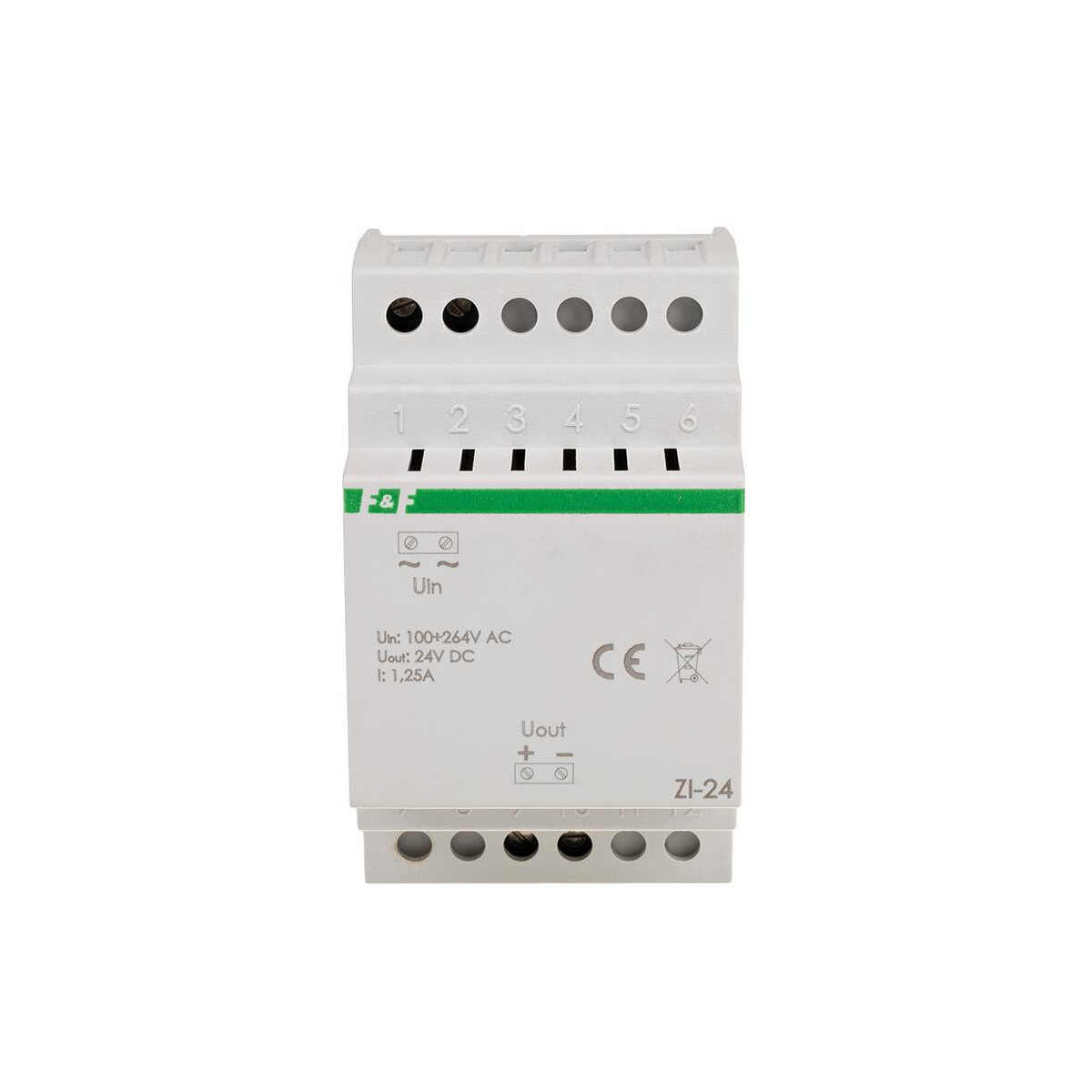 F&F ZI-24 Impulsnetzteil 30W 24V DC für Hutschiene F&F ZI-24 Impulsnetzteil 30W 24V DC für Hutschiene von F&F