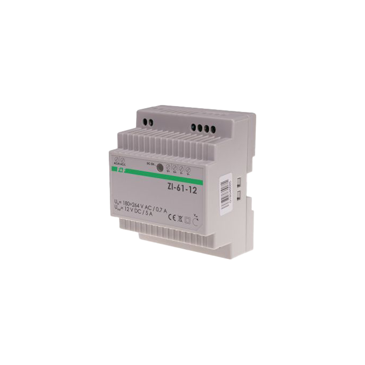 F&F ZI-61-12 Impulsnetzteil 60W 12V DC für Hutschiene F&F ZI-61-12 Impulsnetzteil 60W 12V DC für Hutschiene von F&F