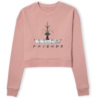 Friends Fountain Sketch Women's Cropped Sweatshirt - Dusty Pink - M von Original Hero