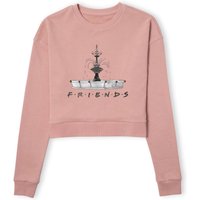 Friends Fountain Sketch Women's Cropped Sweatshirt - Dusty Pink - M von F.R.I.E.N.D.S.