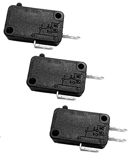 Mikrowellen-Türschalter W10269458, W10727360, W10269460, SZM-V16-FC-61, SZM-V16-FC-62, SZM-V16-FC-63, kompatibel mit den meisten Mikrowellenherden, schwarz von F.S.P