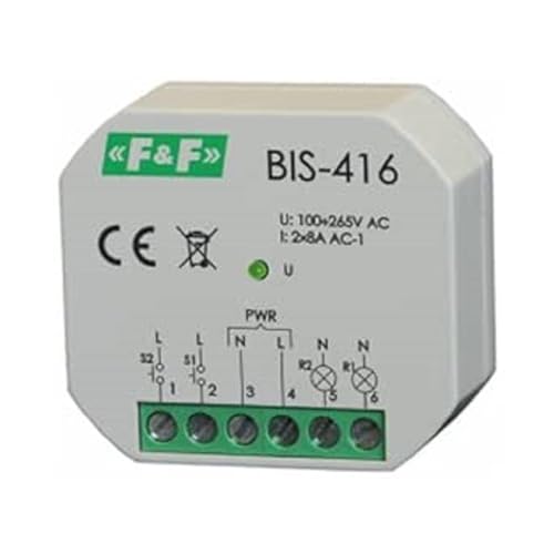 Bistabile Relais mit 2 unabhängig steuerbare schaltkreise F&F BIS-416 8275 von F2