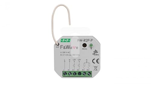 Funk-Doppelrelais bistabil für fi60 85-265V AC/DC Multifunktion Unterputz FW-R2P-P f&f 5902431670935 von F&F
