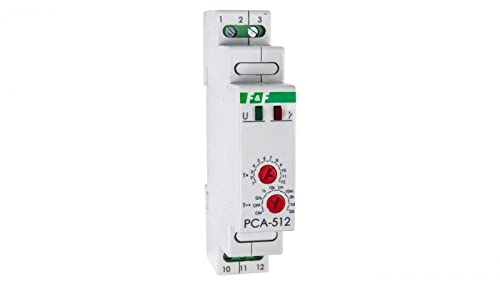 Zeitrelais 1P 10A 0,1sek-576h 12-264V AC/DC verzögert Abschaltung PCA512UNI f&f 5908312591368 von F2