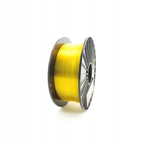 F3D® 3D Drucker PET-G Filament | ø1.75mm | 1000g Spool Spule | Transparentes Gelb | Glänzendes | Geruchslos Druckmaterialien | für FDM/FFF 3D-Drucker | Tolerantie: ±0.02mm von F3D Filament