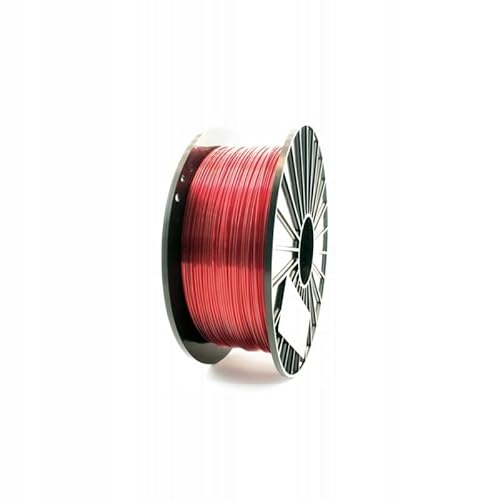 F3D® 3D Drucker PET-G Filament | ø1.75mm | 200g Spool Spule | Transparentes Rot | Glänzendes | Geruchslos Druckmaterialien | für FDM/FFF 3D-Drucker | Tolerantie: ±0.02mm von F3D Filament