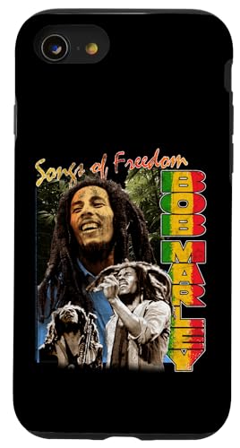 Bob Marley Freedom Vintage Reggae Musik von Rock Off Hülle für iPhone SE (2020) / 7 / 8 von F4nt4stic