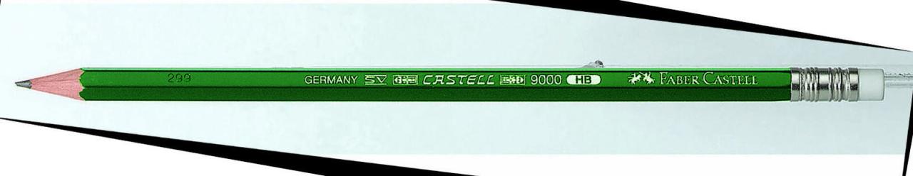 FABER-CASTELL Bleistifte 9000 mit Radiergummi B von FABER-CASTELL
