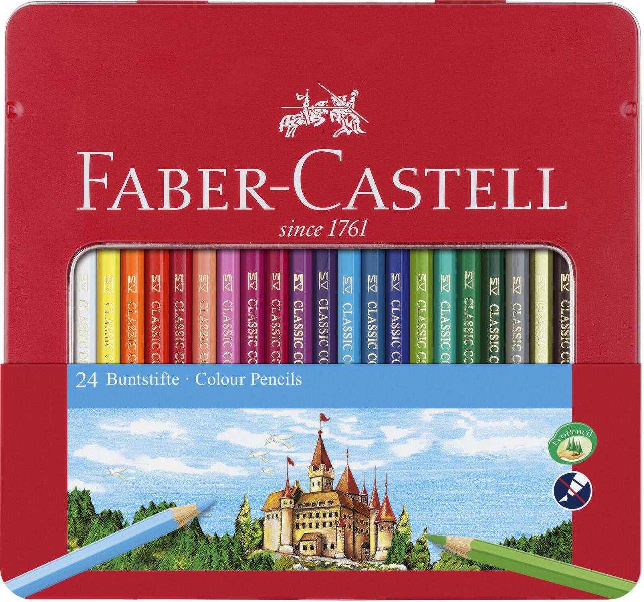 FABER-CASTELL Buntstifte Farbstifte hexagonal 24er Mehrfarbig von FABER-CASTELL