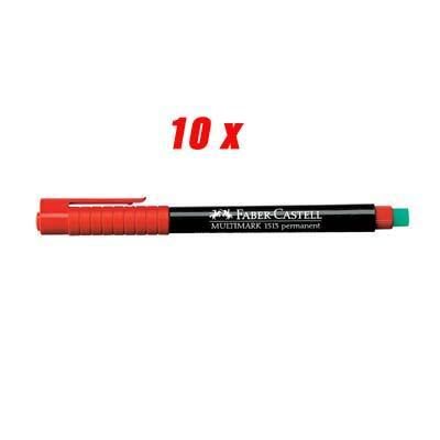 FABER-CASTELL Folienstifte Multimark 1513 F permanent 0.6 mm Rot von FABER-CASTELL