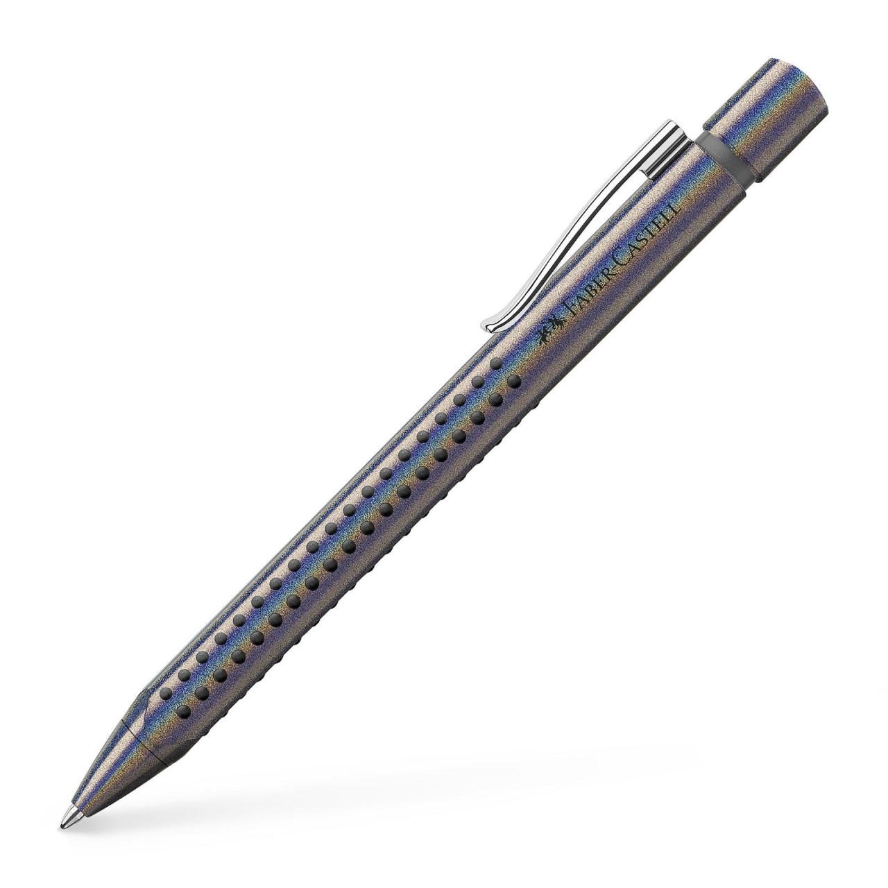FABER-CASTELL Kugelschreiber Kugelschr. Grip Glam XB silv 0.7 mm Blau von FABER-CASTELL