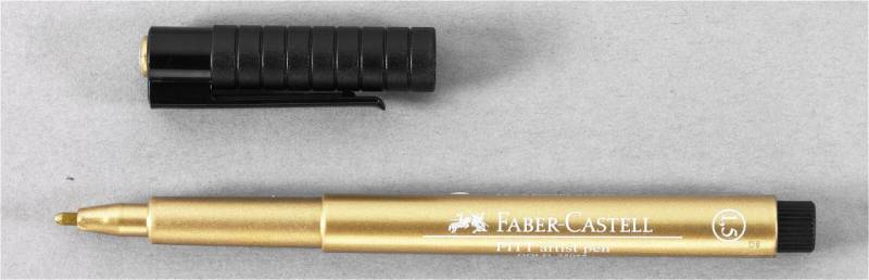FABER-CASTELL Lackmarker Pitt Artist Pen 1.5 mm Gold von FABER-CASTELL