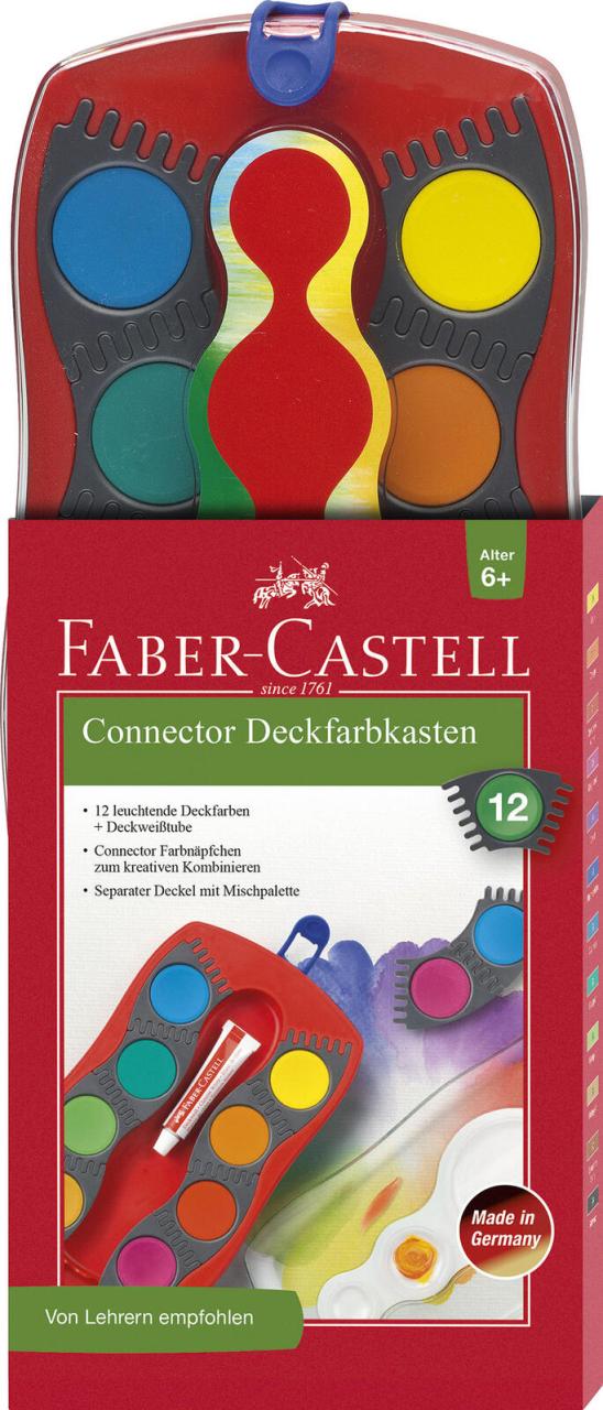 FABER-CASTELL Wasserfarbkasten cyanblau, blaugrün, gelbgrün, ockergelb, siena... von FABER-CASTELL