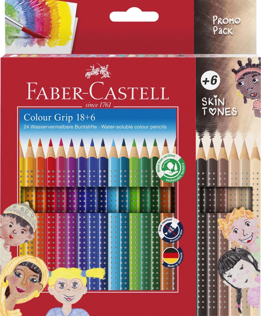 FABER-CASTELL Buntstifte Colour Grip Skin Tones Mehrfarbig FABER-CASTELL Buntstifte Colour Grip Skin Tones Mehrfarbig von FABER-CASTELL