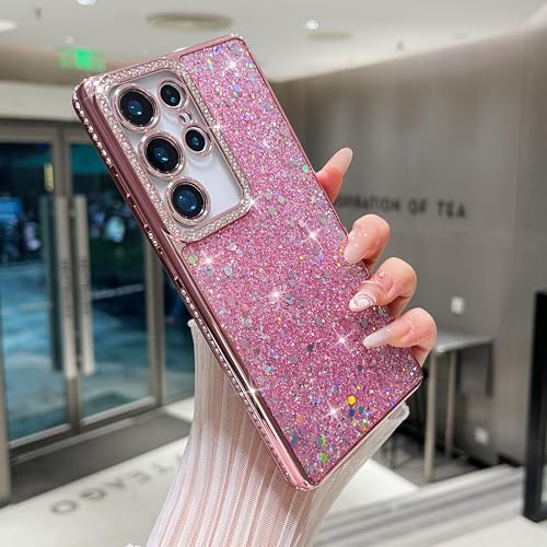 FABSPARK Schutzhülle für Samsung Galaxy S23 Ultra, Glitzer, Kristall, Strass, Pailletten, glänzend, glänzend, luxuriös, galvanisiert, ästhetisch, niedlich, vollständiger Schutz für Samsung Galaxy S23 FABSPARK Schutzhülle für Samsung Galaxy S23 Ultra, Glitzer, Kristall, Strass, Pailletten, glänzend, glänzend, luxuriös, galvanisiert, ästhetisch, niedlich, vollständiger Schutz für Samsung Galaxy S23 von FABSPARK