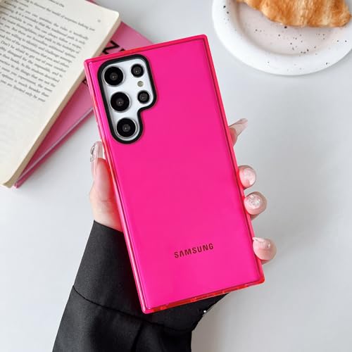 FABSPARK Schutzhülle für Samsung Galaxy S24 Plus, Neonklar, fluoreszierend, transparent, weich, schlank, Stoßstangenschutz für Samsung Galaxy S24 Plus 16,6 cm, Hot Pink FABSPARK Schutzhülle für Samsung Galaxy S24 Plus, Neonklar, fluoreszierend, transparent, weich, schlank, Stoßstangenschutz für Samsung Galaxy S24 Plus 16,6 cm, Hot Pink von FABSPARK