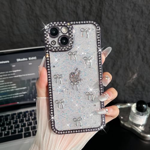 FABSPARK Schutzhülle für iPhone 12 Pro Max, 3D-Hülle, silberfarbene Schleife, kristallklar, Glitzer, Strass, Pailletten, glänzend, funkelnd, ästhetisch, transparent, weich, für iPhone 12 Pro Max, lila FABSPARK Schutzhülle für iPhone 12 Pro Max, 3D-Hülle, silberfarbene Schleife, kristallklar, Glitzer, Strass, Pailletten, glänzend, funkelnd, ästhetisch, transparent, weich, für iPhone 12 Pro Max, lila von FABSPARK