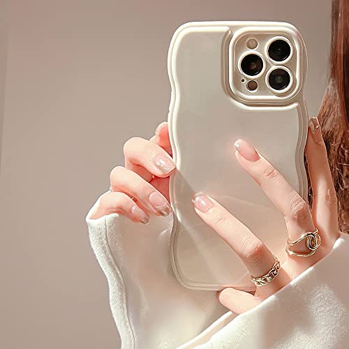 FABSPARK Schutzhülle für iPhone 12 Pro Max, einfaches Wellendesign, gewellter Rahmen, weiches Silikon, ästhetisch, Beige FABSPARK Schutzhülle für iPhone 12 Pro Max, einfaches Wellendesign, gewellter Rahmen, weiches Silikon, ästhetisch, Beige von FABSPARK