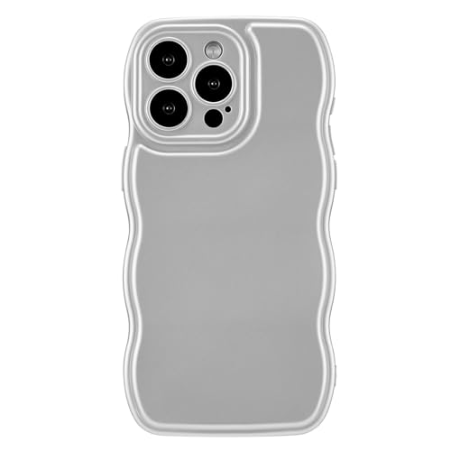 FABSPARK Schutzhülle für iPhone 15 Plus, einfaches Wellendesign, gewellter Rahmen, weiches Silikon, ästhetisch, silberfarben FABSPARK Schutzhülle für iPhone 15 Plus, einfaches Wellendesign, gewellter Rahmen, weiches Silikon, ästhetisch, silberfarben von FABSPARK