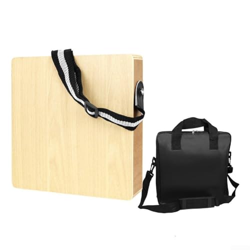 Einstellbare Sound Cajon Box Drum Tragbares Hand Percussion Instrument für Reisen (Cajon + Tasche) von FACAIIO