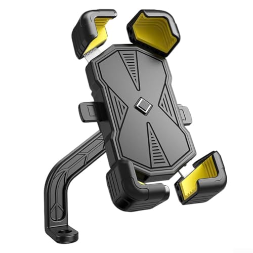 FACAIIO Fahrrad-Handy-Ständer für Navigation, unterstützt Handys von 10,2 cm bis 17,8 cm (4 5 bis 7 Zoll), stabile und sichere Montage (Gelb B) von FACAIIO