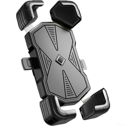 FACAIIO Fahrrad-Handy-Ständer für Navigation, unterstützt Handys von 10,2 cm bis 17,8 cm (4 5 bis 7 Zoll), stabile und sichere Montage (Schwarz A) von FACAIIO