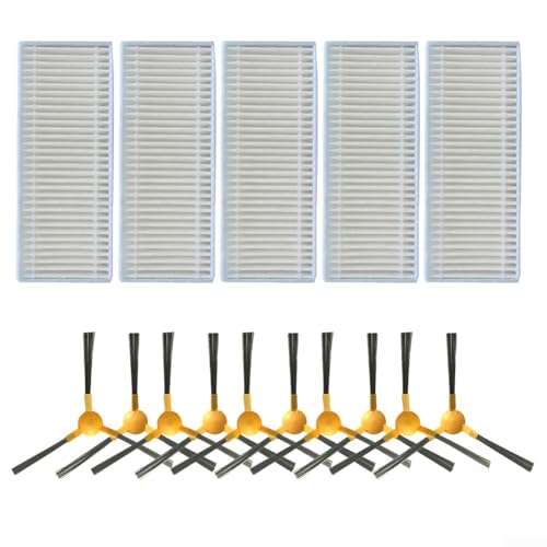 FACAIIO Rollen-Seitenbürstenfilter-Set, Seitenbürsten, Filter, Ersatzteile für Netbot S12, für Haier T550W von FACAIIO