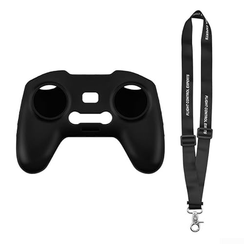 Silikon-Schutzhülle für DJI FPV und Avata Fernbedienung mit Umhängeband zur sicheren Befestigung (schwarz + Schlinge) von FACAIIO
