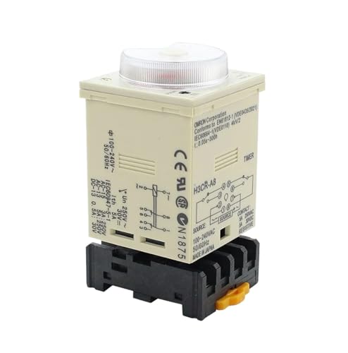 FACDEM 24-220VH3CR-A8 8-poliges Zeitrelais/Timer 100-240VAC 12V-48V/AC/DC 24-240VAC/DC (H3CR-A8 24-220VAC-DC) von FACDEM