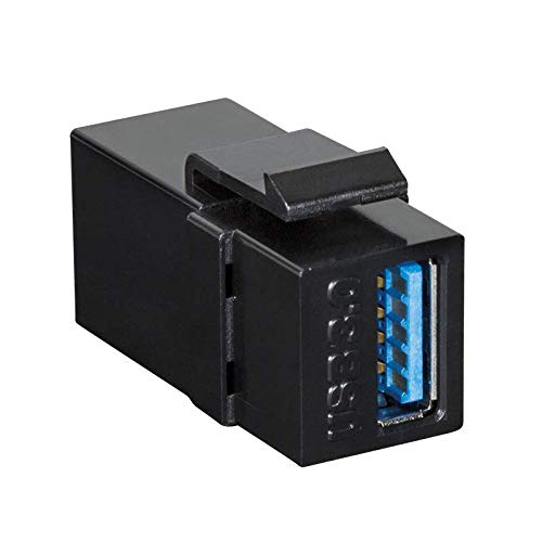 FACONET® 2 Stück Keystone Modul USB 3.0 Buchse > Buchse Verbinder für Keystone Panels oder Dosen mit Einrastvorrichtung von FACONET