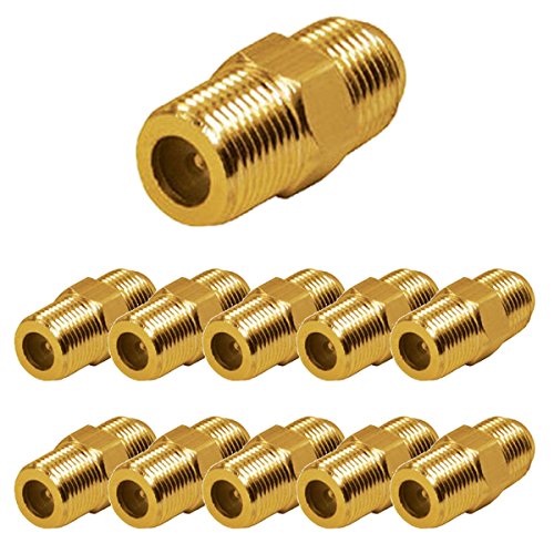 FACONET® SAT Koax F-Stecker-Verbinder F-Doppelbuchse, F-Buchse auf F-Buchse, vergoldet (10 Stück) von FACONET