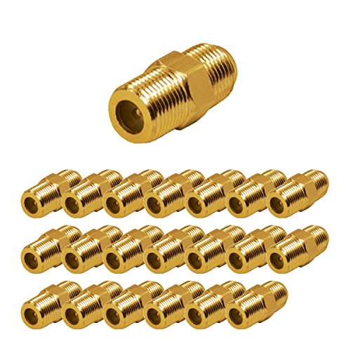 FACONET® SAT Koax F-Stecker-Verbinder F-Doppelbuchse, F-Buchse auf F-Buchse, vergoldet (20 Stück) von FACONET