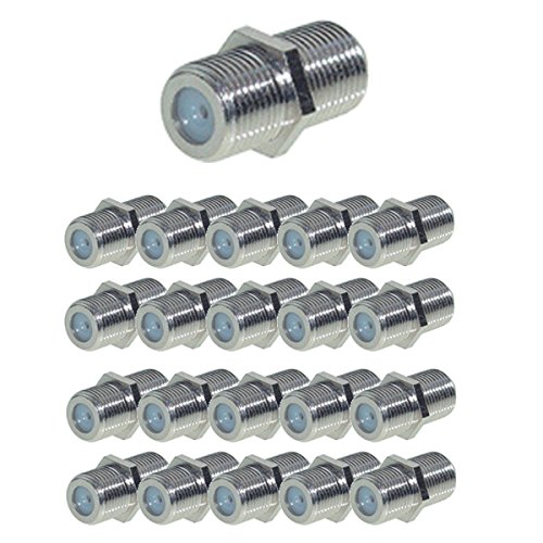 FACONET® SAT Koax F-Stecker-Verbinder F-Doppelbuchse, F-Buchse auf F-Buchse (20 Stück) von FACONET