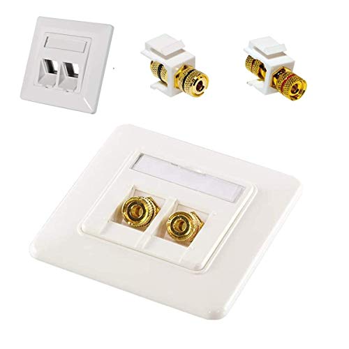 Keystone Unterputz Leerdose für 2 Keystone Bananenstecker-Buchsen inkl. 2x Keystone Modul Polklemme > Gewindebuchse 1x Markierung rot, 1x Markierung schwarz für Audio Lautsprecher Verkabelung Keystone Unterputz Leerdose für 2 Keystone Bananenstecker-Buchsen inkl. 2x Keystone Modul Polklemme > Gewindebuchse 1x Markierung rot, 1x Markierung schwarz für Audio Lautsprecher Verkabelung von FACONET
